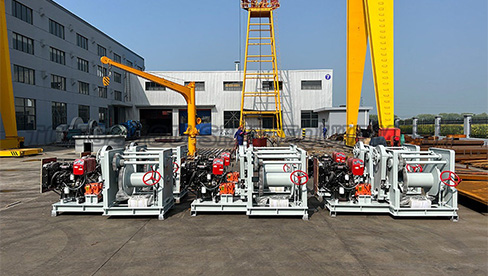 ディーゼル駆動のウインチ